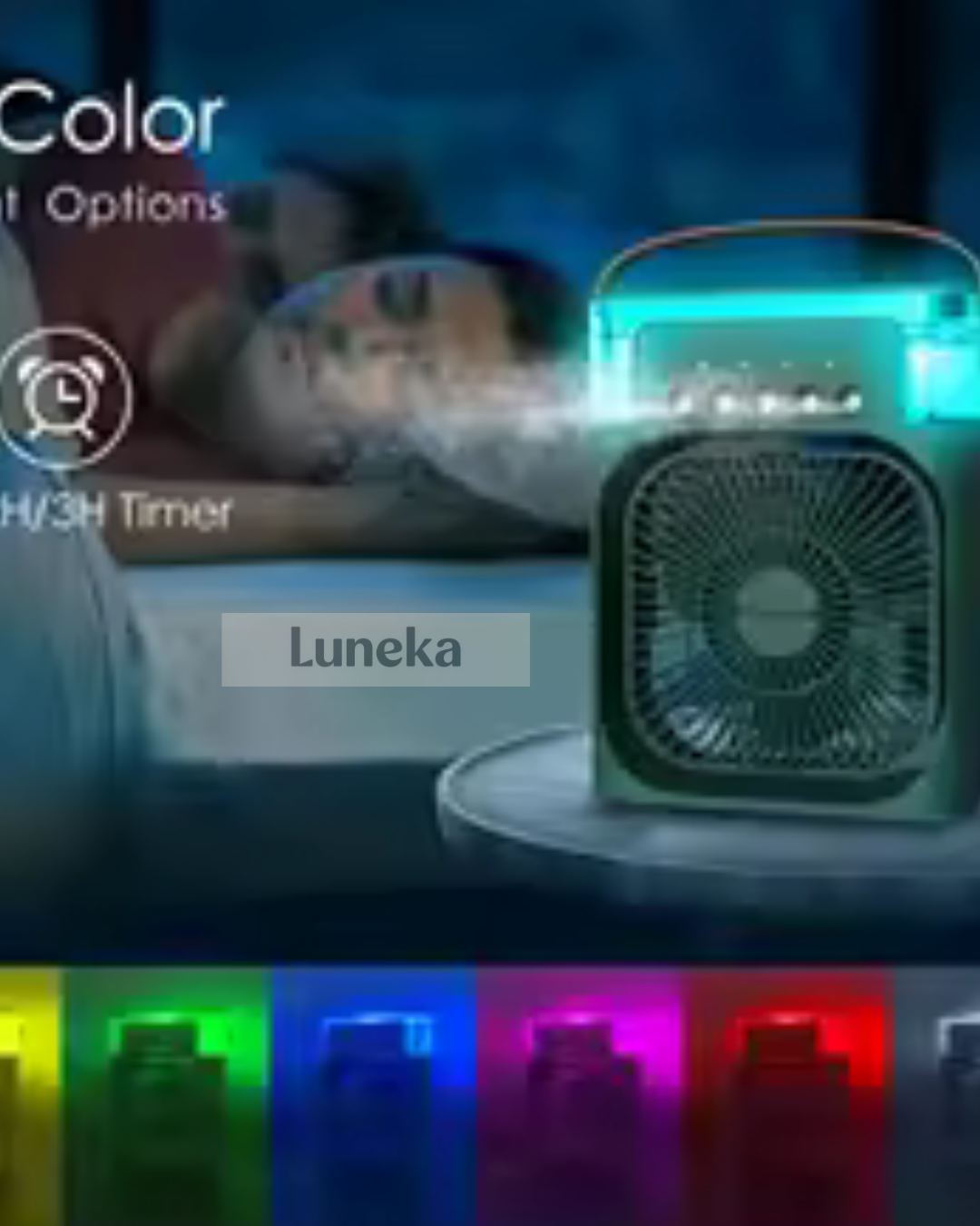 Mini Ventilador USB Tres en Uno y Luz LED